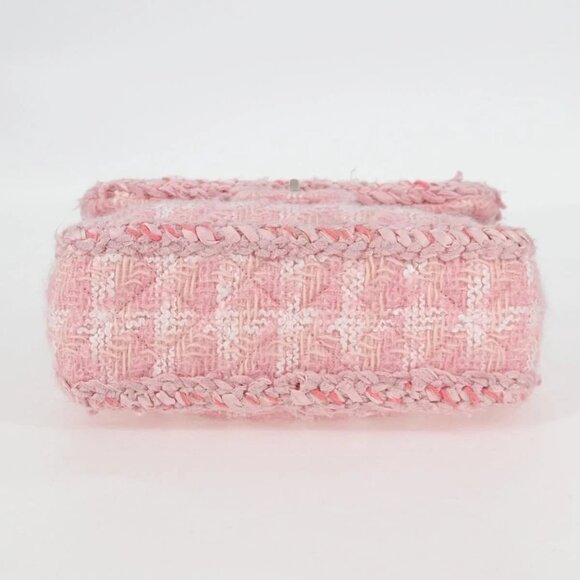 CHANEL Chain Matelasse 2.55 Shoulder Bag Tweed Pink CC Auth 121623AM - Picture 7 of 16